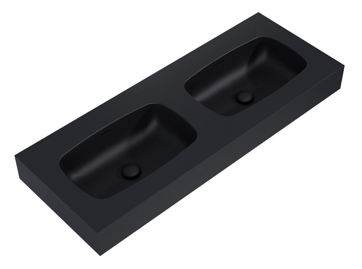 Elita Dimple Waschbecken 121x46 cm rechteckig Klassisch-Doppelt schwarz RE041200027160