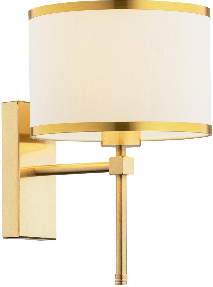 Argon Abbano Wandlampe 1x15 W weiß-messing-gold 8033