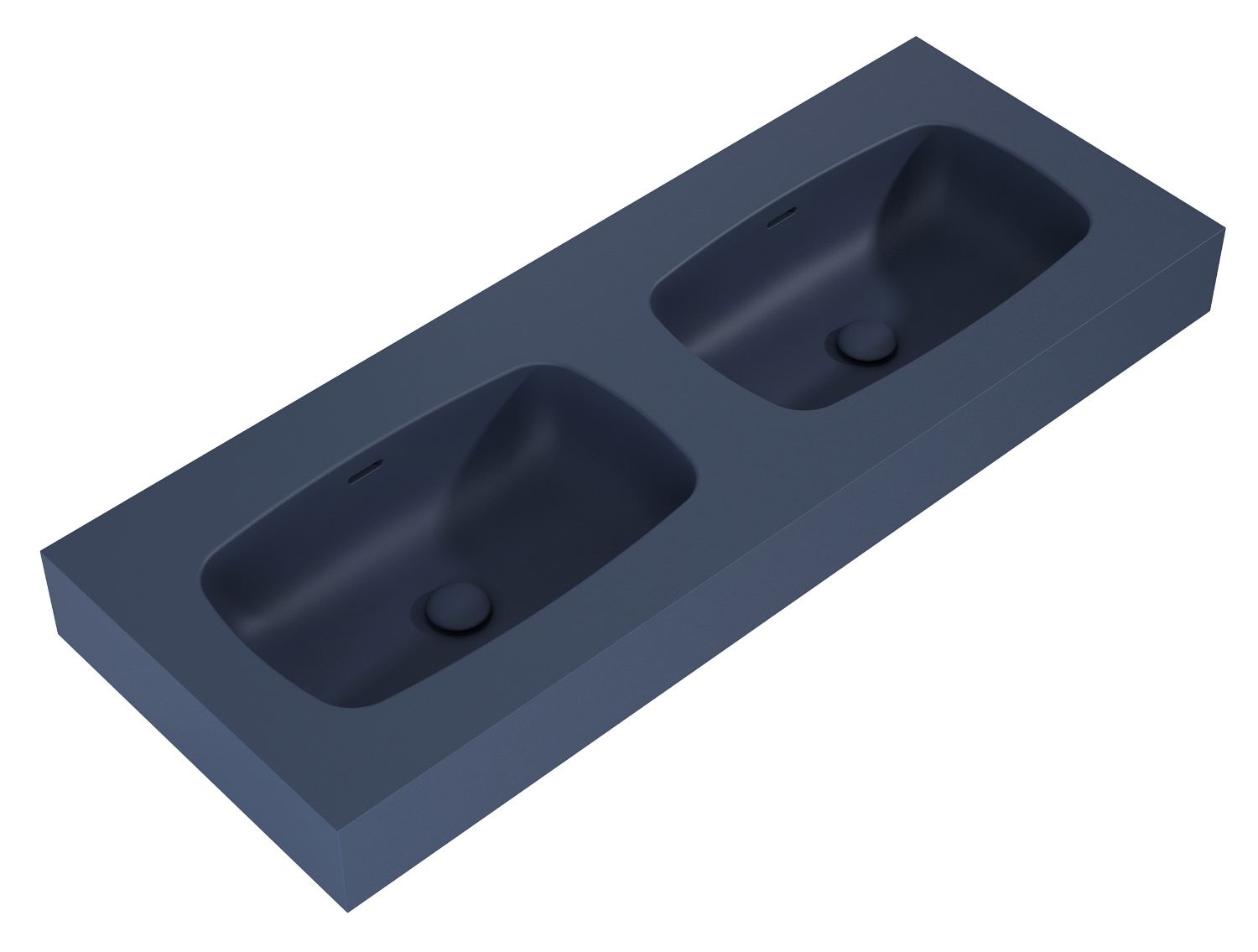 Elita Dimple Waschbecken 121x46 cm rechteckig Klassisch-Doppelt blau RE041200027030