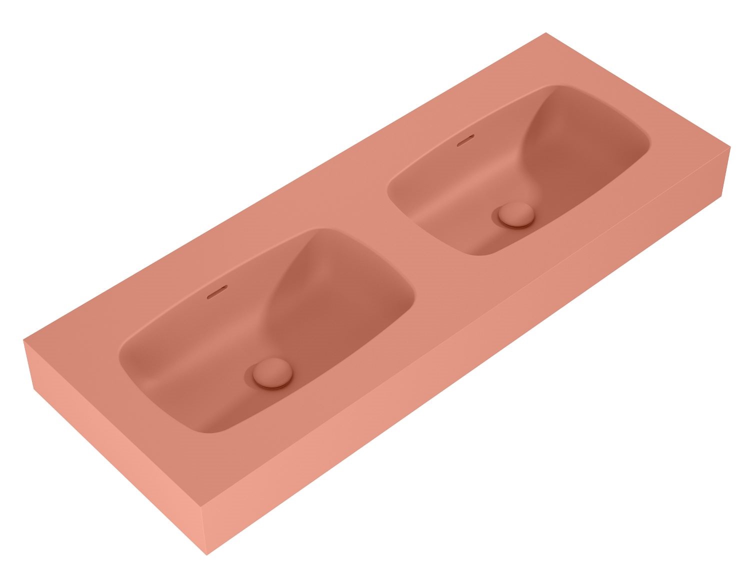 Elita Dimple Waschbecken 121x46 cm rechteckig Klassisch-Doppelt rosa RE041200026600