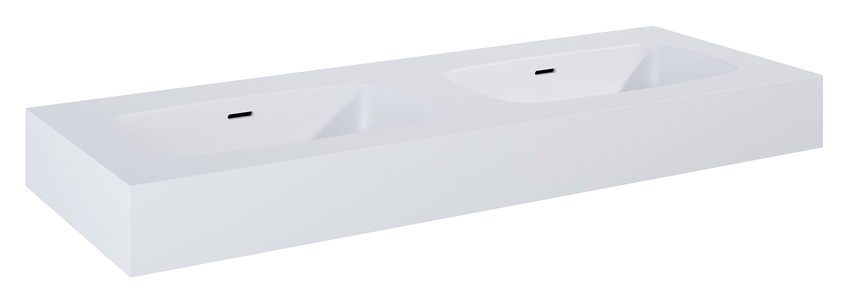 Elita Dimple Waschbecken 121x46 cm rechteckig Klassisch-Doppelt weiß RE041200025290