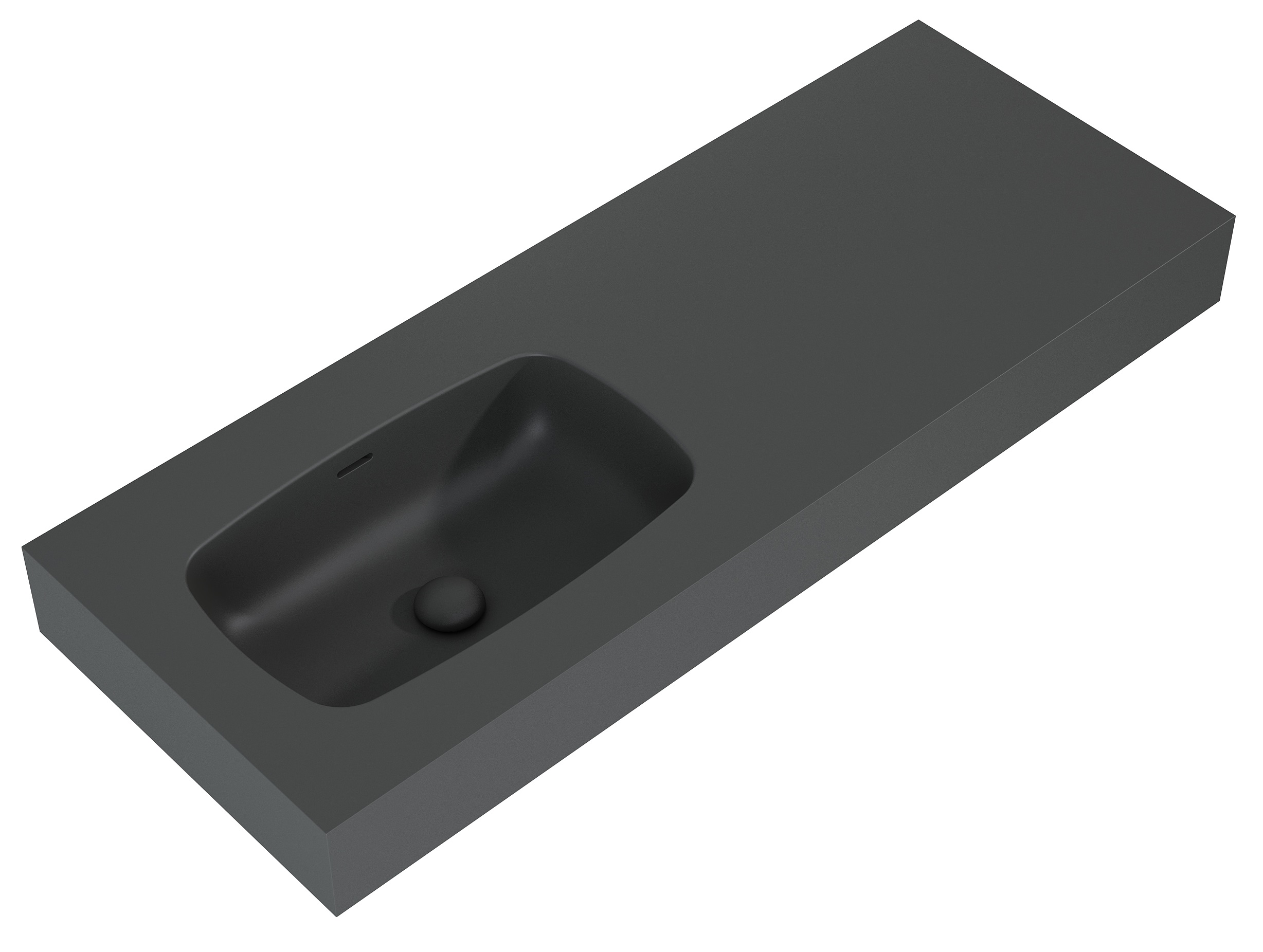Elita Dimple Waschbecken 121x46 cm rechteckig Klassisch anthrazit RE041201026010