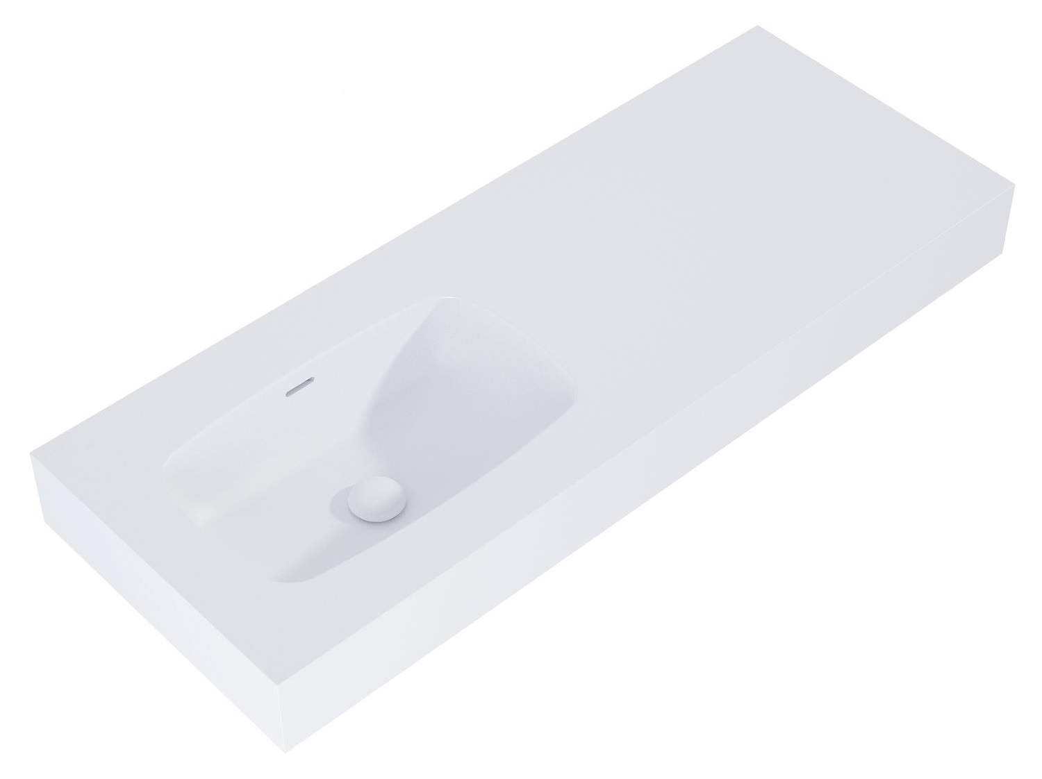 Elita Dimple Waschbecken 121x46 cm rechteckig Klassisch weiß RE041201025290