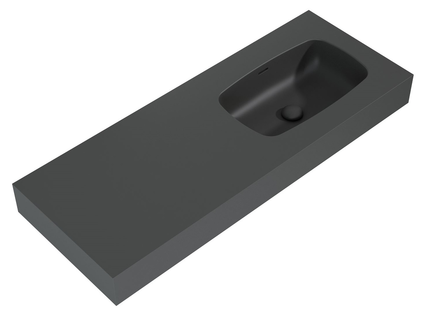 Elita Dimple Waschbecken 121x46 cm rechteckig Klassisch anthrazit RE041202026010