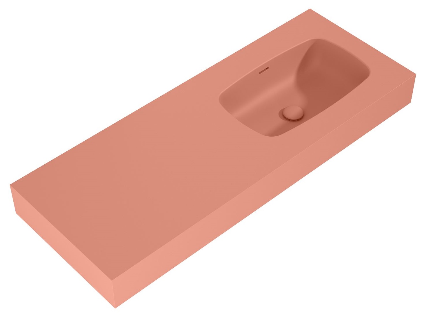 Elita Dimple Waschbecken 121x46 cm rechteckig Klassisch rosa RE041202026600