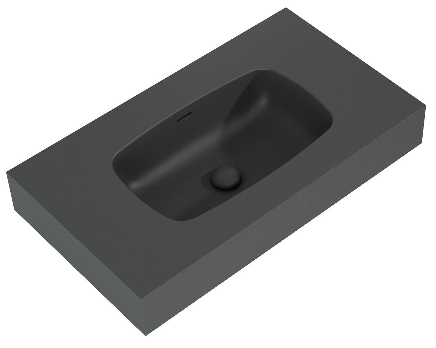 Elita Dimple Waschbecken 80.6x46 cm rechteckig Klassisch anthrazit RE040800026010