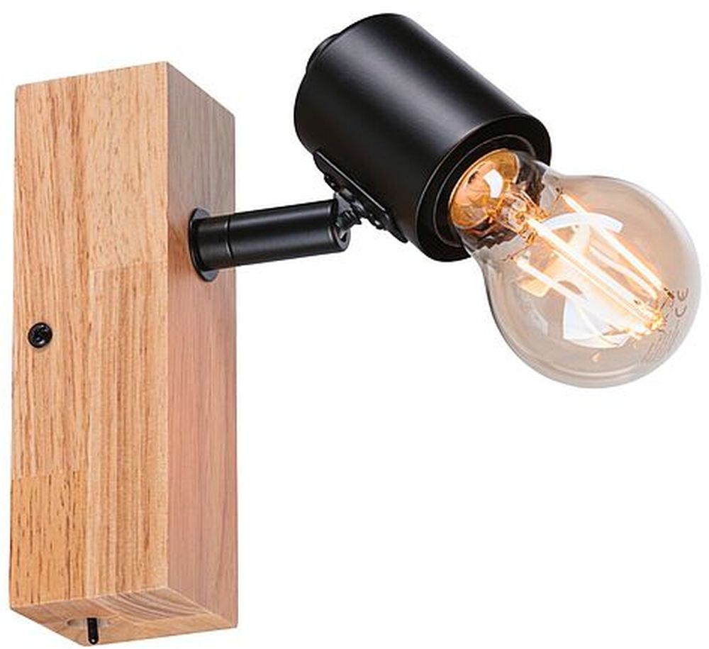 Paulmann Arvid Leuchter 1x20 W schwarz-holz 66770