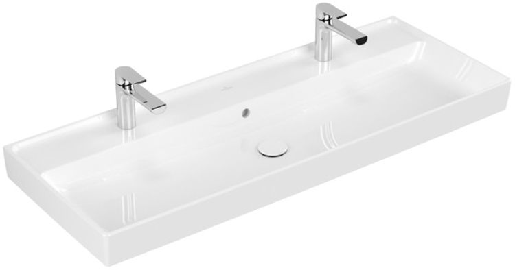 Villeroy & Boch Collaro Waschbecken 120x47 cm rechteckig Möbel weiß 4A33C4R1