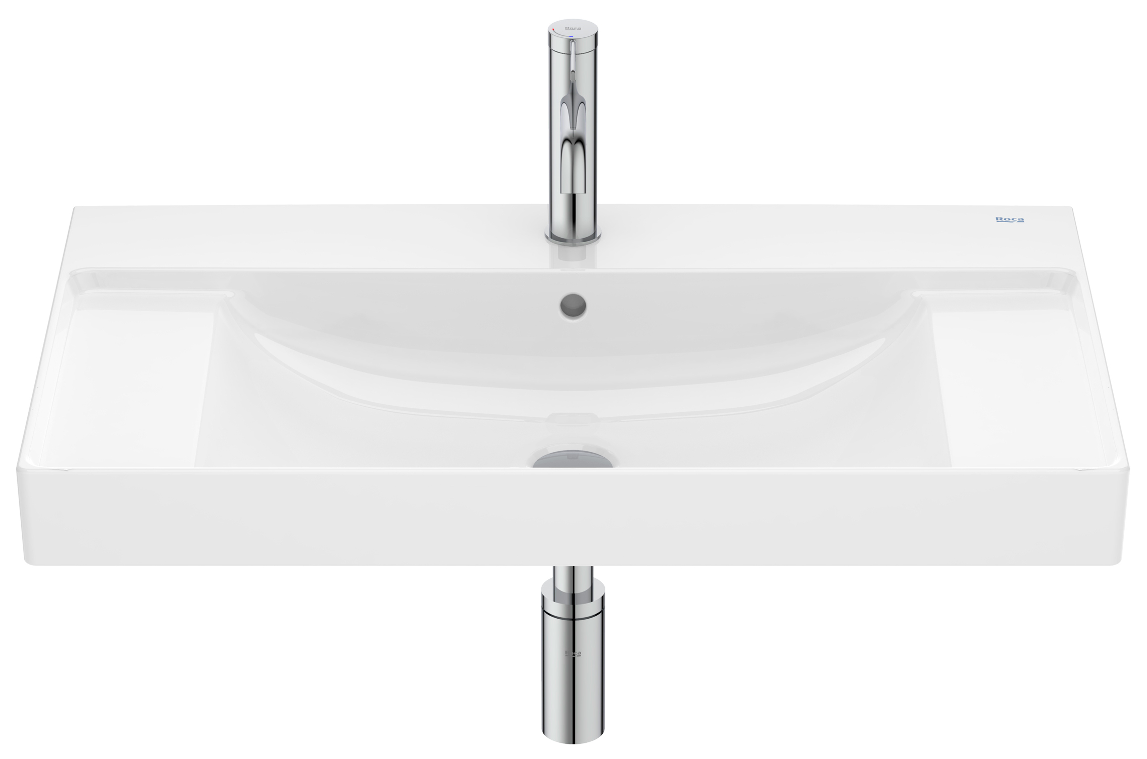 Roca Ona waschbecken 80x46 cm rechteckig klassisch weiß A32768HS00