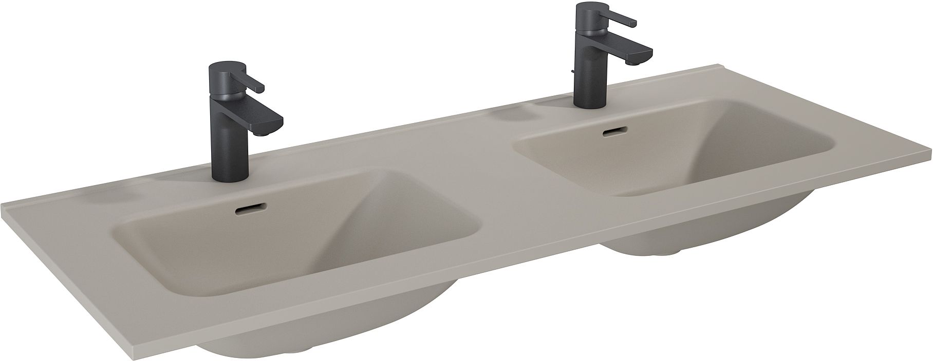 Elita Skappa Waschbecken 120.8x46 cm rechteckig Möbel-Doppelt braun/beige RE041203067020