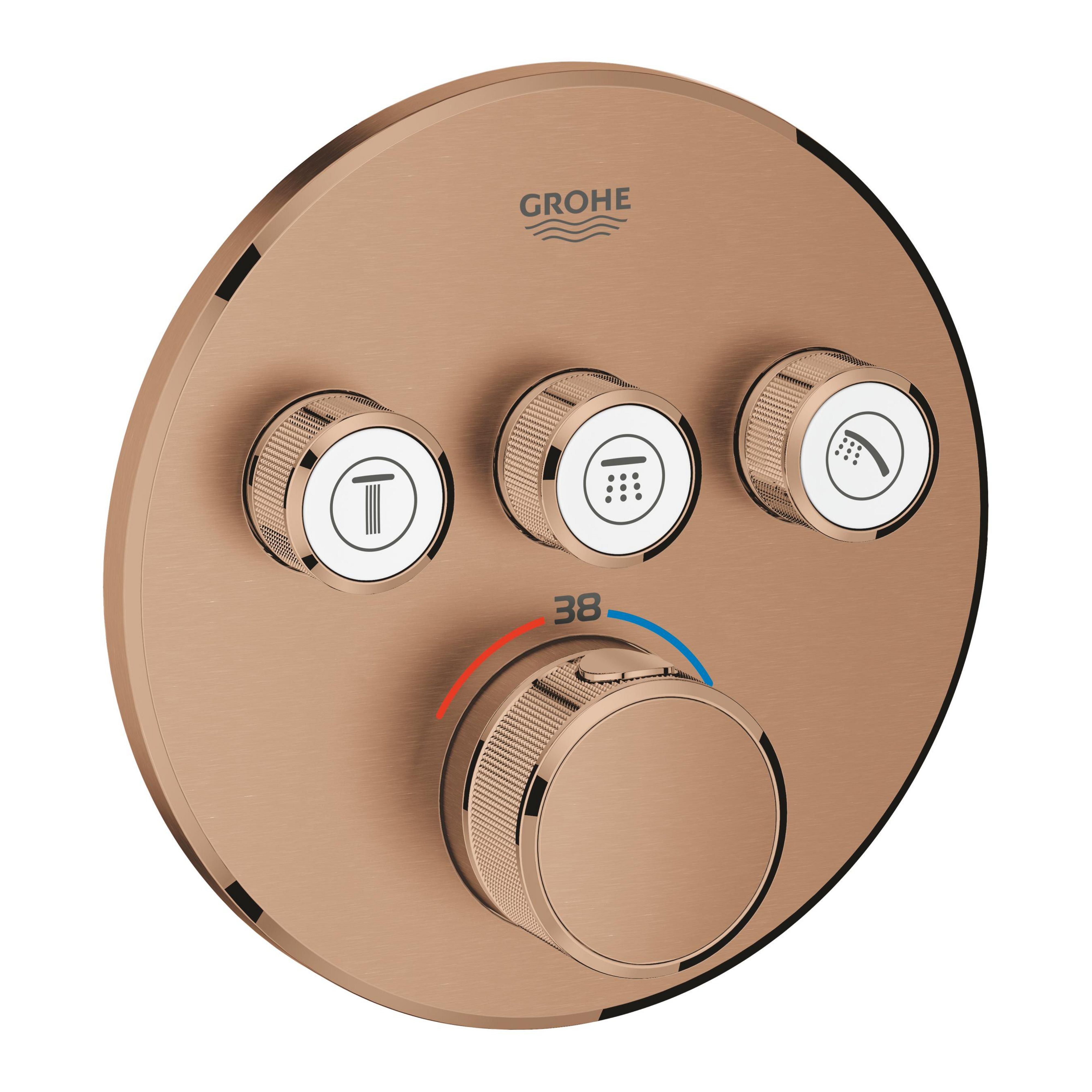 Grohe Grohtherm SmartControl Badewannen- und Duscharmatur Unterputz mit Thermostat Brushed Warm Sunset 29121DL0