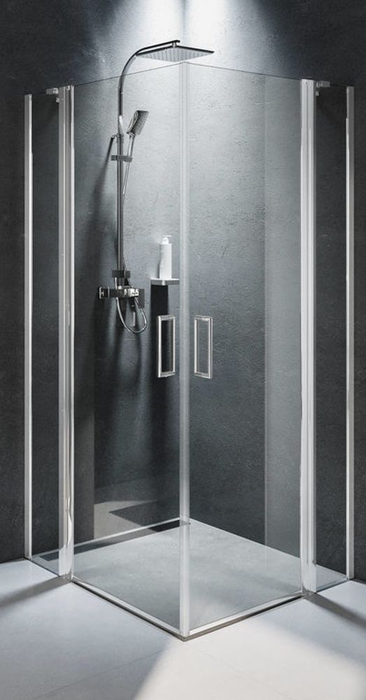 Riho Novik Dusche 90x90 cm quadratisch chrom Glanz/durchsichtiges Glas G003020120