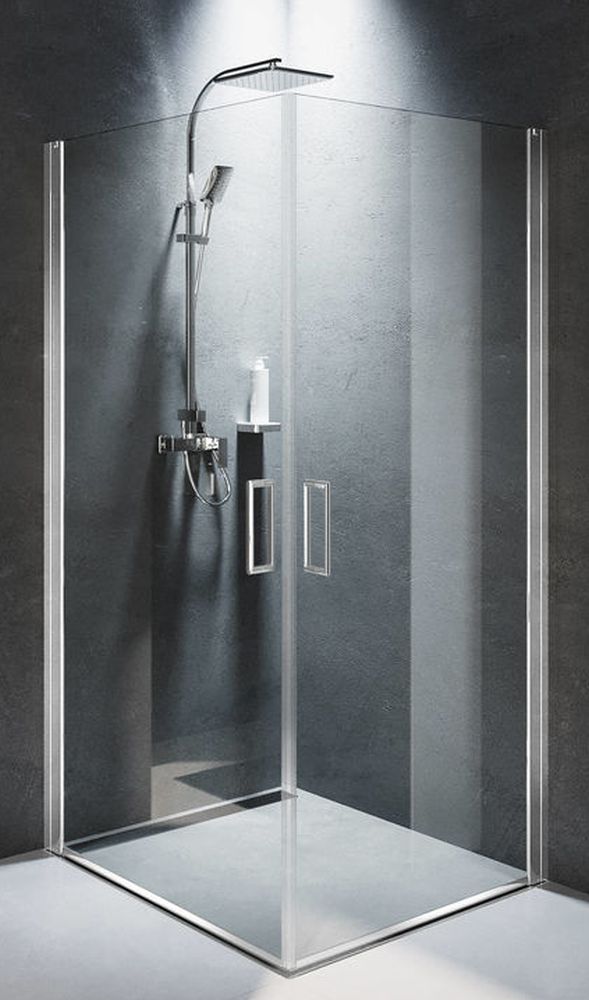 Riho Novik Dusche 90x90 cm quadratisch chrom Glanz/durchsichtiges Glas G003024120