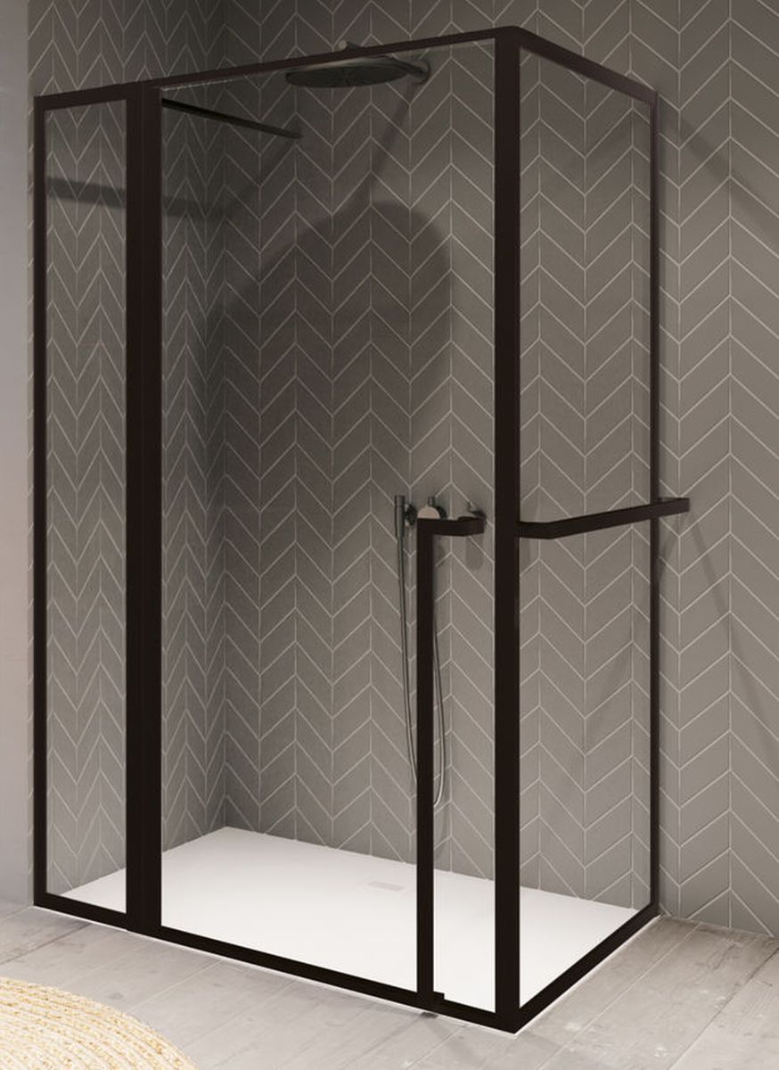 Riho Lucid Dusche 120x90 cm rechteckig schwarz Matte/durchsichtiges Glas G005020121