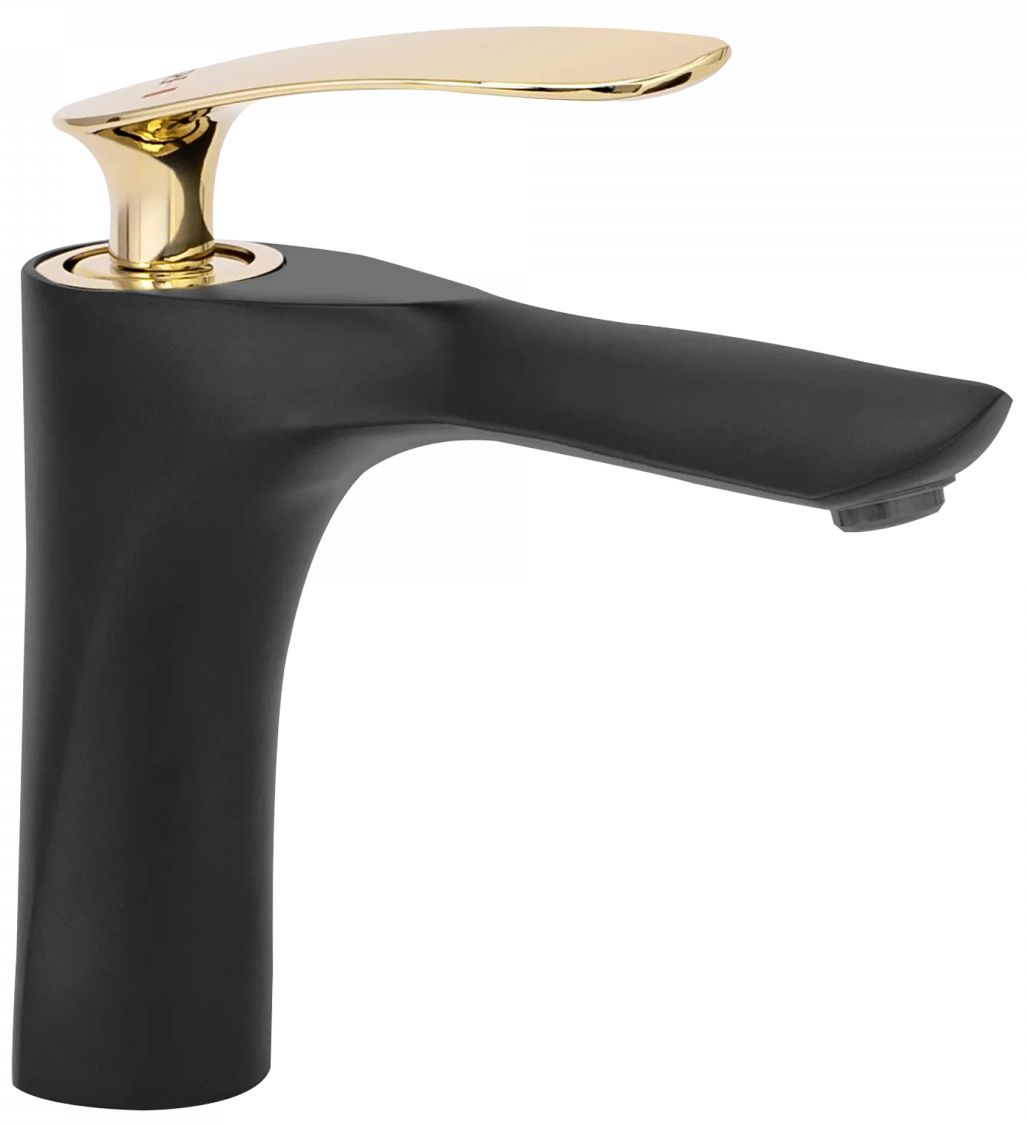 Rea Orbit waschbeckenhahn stehend schwarz-gold REA-B2054