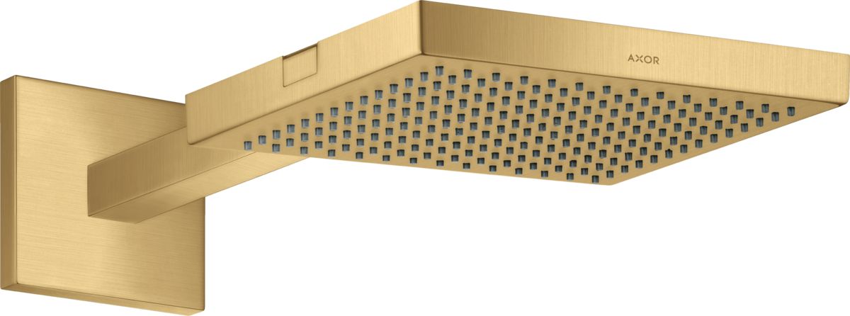 Axor Starck Kopfbrause mit Arm 24x24 cm quadratisch gold 10925250