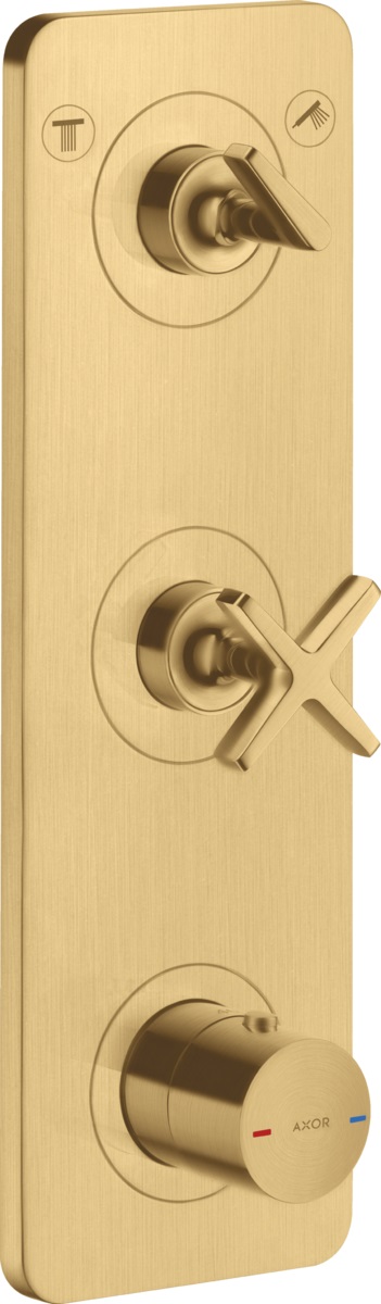 Axor Citterio E Badewannen- und Duscharmatur Unterputz mit Thermostat gold 36703250