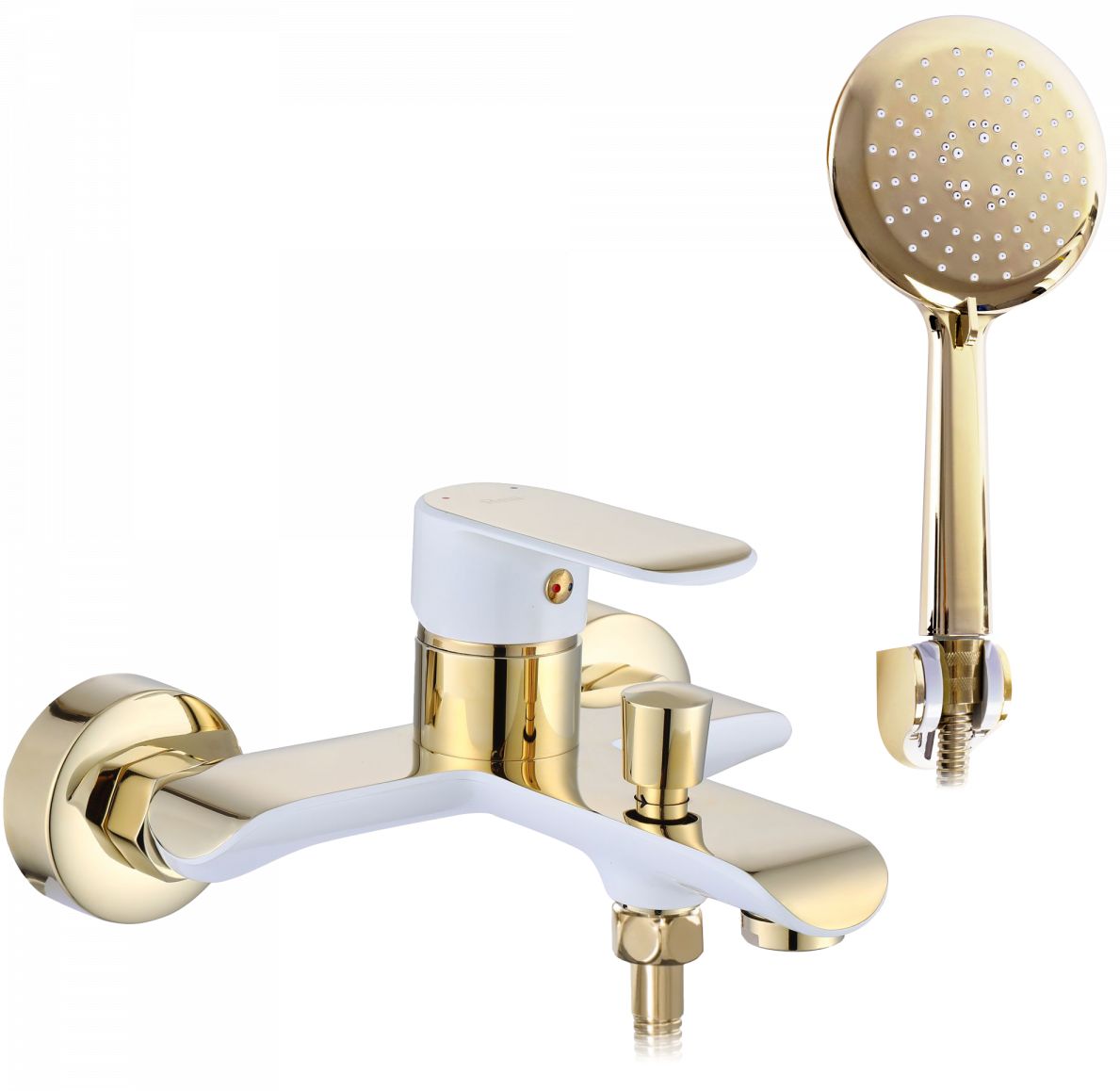 Rea Bloom badewannen- und duscharmatur Wand weiß-gold REA-B9932