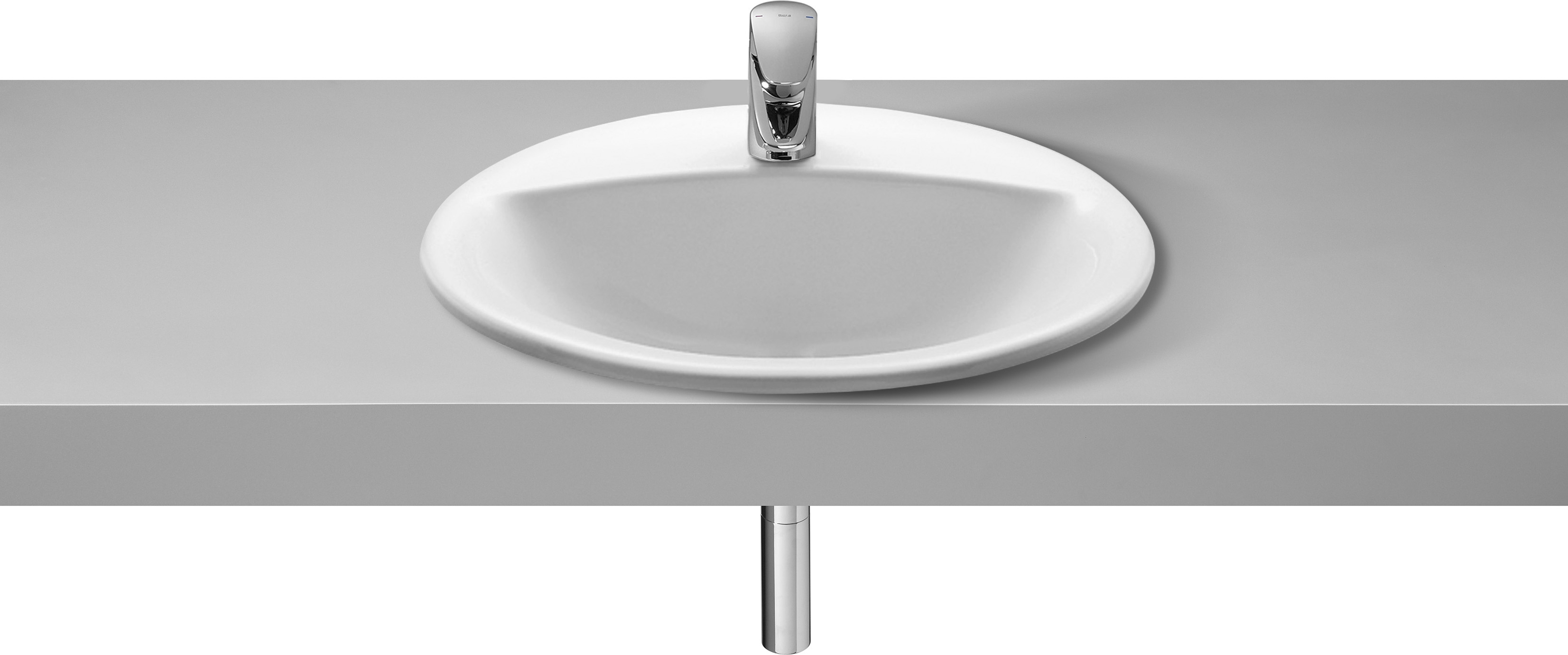 Roca Rodeo Waschbecken 52x41 cm oval Einbauwaschbecken weiß A327866000