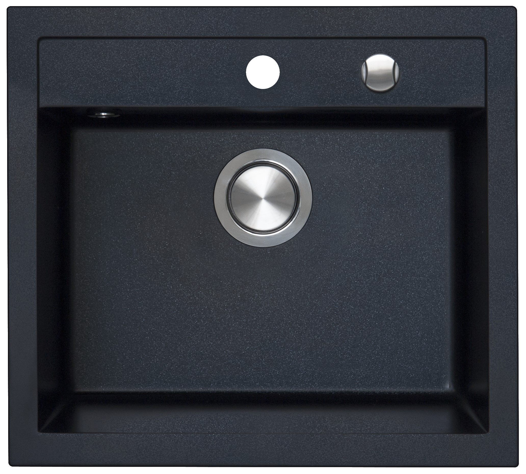 Berg Hobart Granitspüle 56.5x51 cm schwarz-grau/graphit/onyx BRQ14104