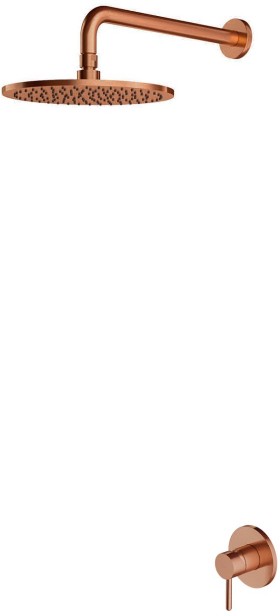 Omnires Y Duschset Unterputz mit Regenbrause kupfer SYSY36CPB