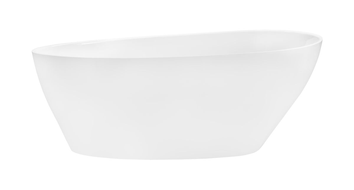 Besco Goya Freistehende Badewanne 140.5x62.5 cm oval weiß #WMD-140-GKG