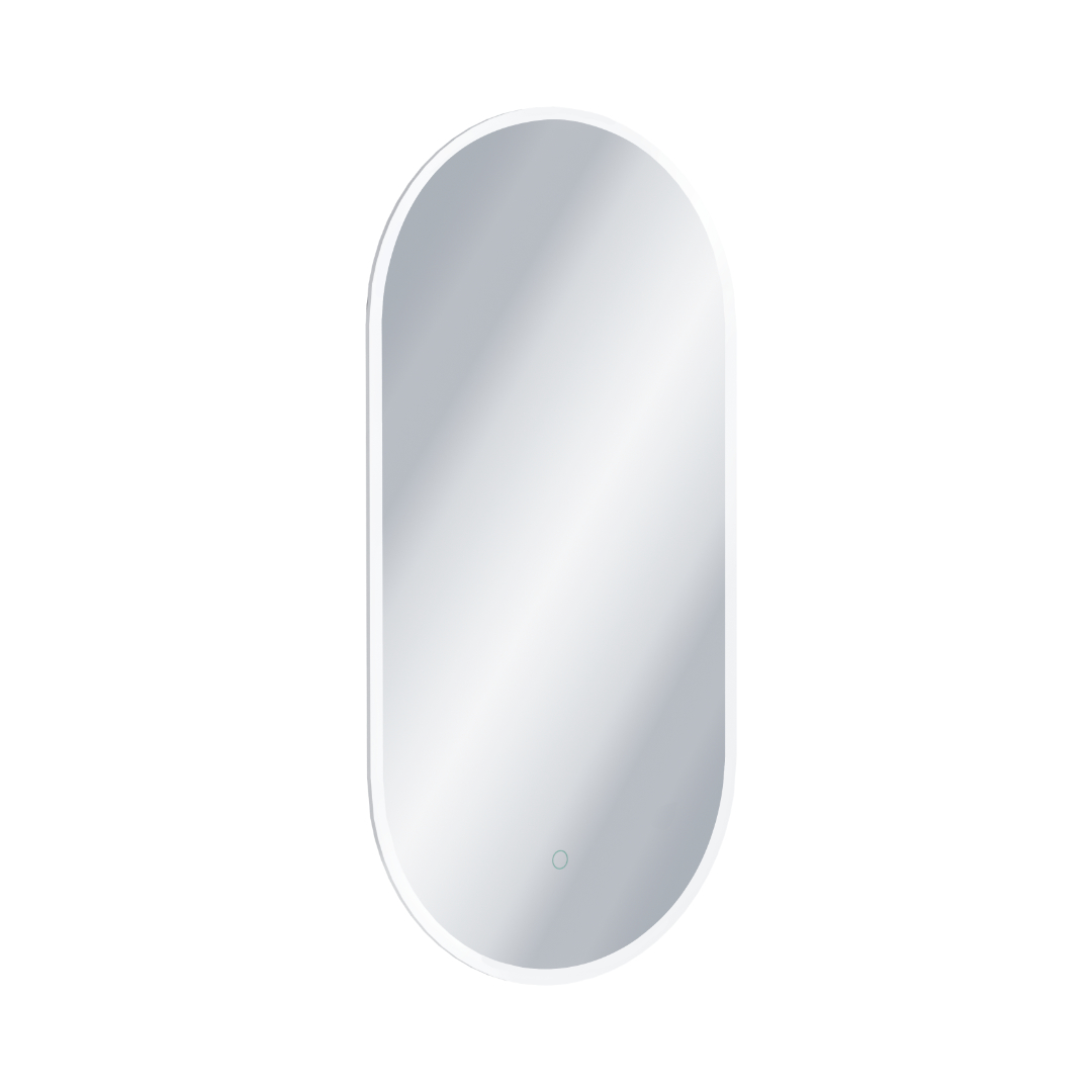 Excellent Lumiro Spiegel 50x100 cm oval mit Beleuchtung mit Spiegelheizung weiß DOEX.LU100.050.AC