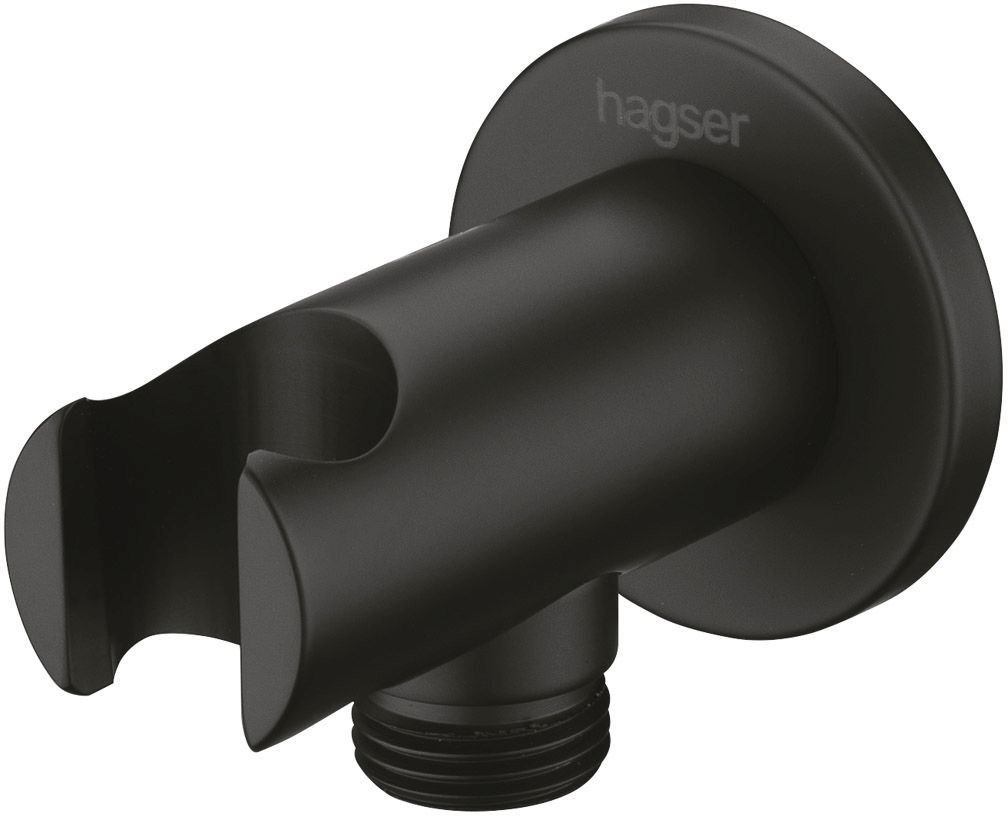 Hagser Kerstin Winkelanschluss mit Griff schwarz HGR26000037