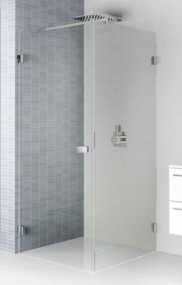 Riho Scandic Dusche 90x80 cm rechteckig schwarz Matte/durchsichtiges Glas G001037121