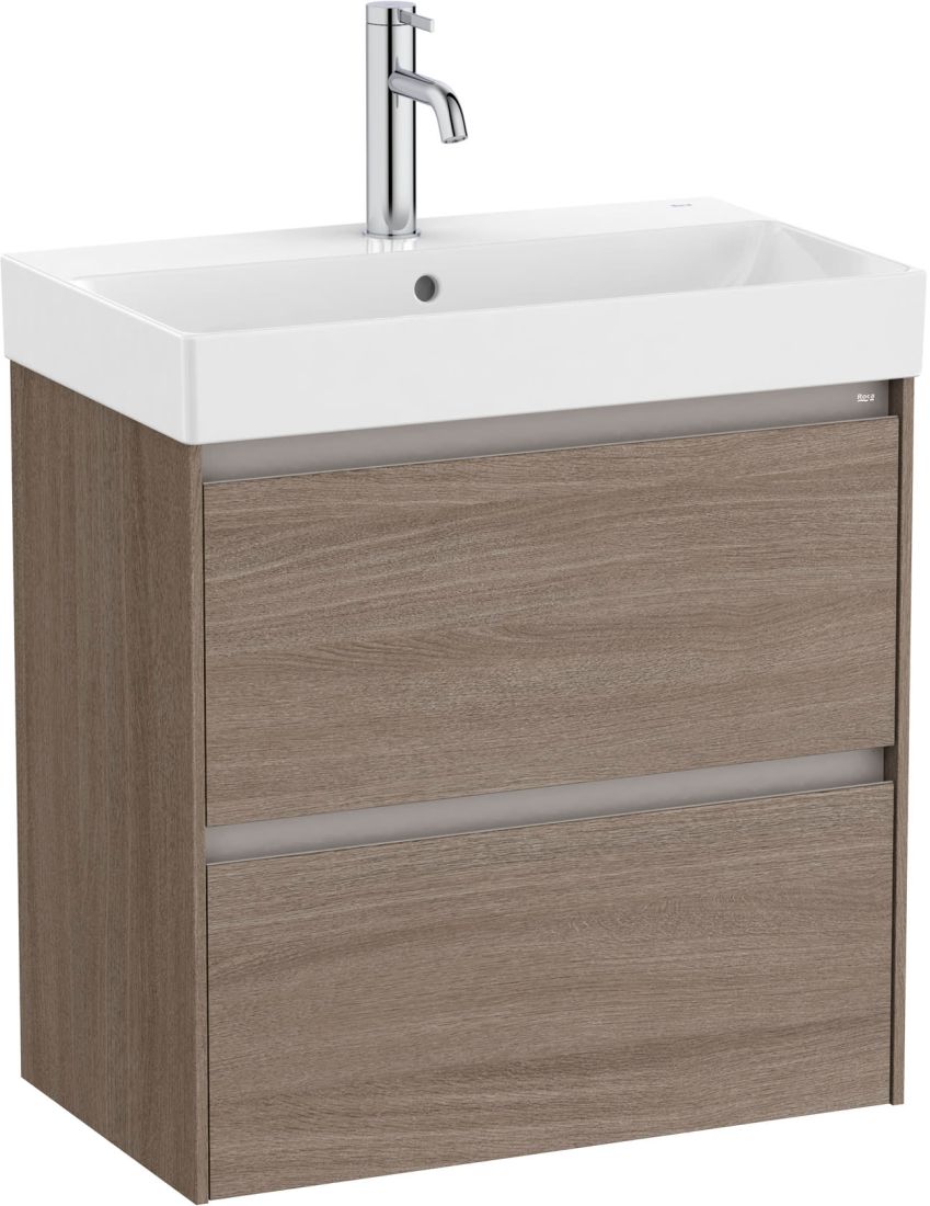 Roca Unik Waschbecken mit Unterschrank 60 cm braun A851684511