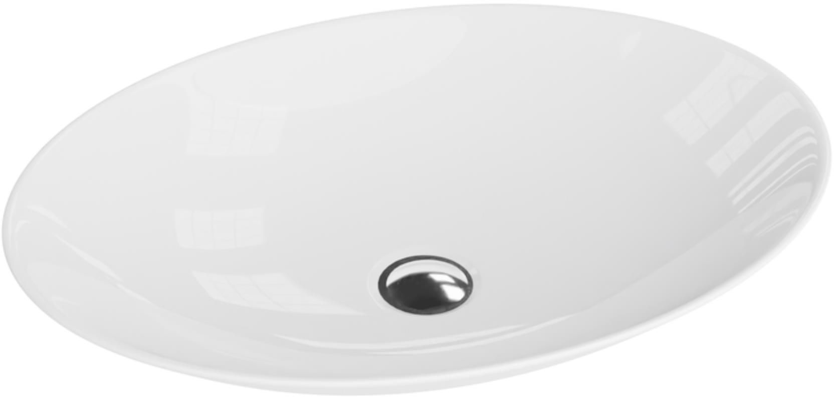 LaVita Cleo Waschbecken 50x36 cm oval Aufsatzwaschbecken weiß 5900378310495