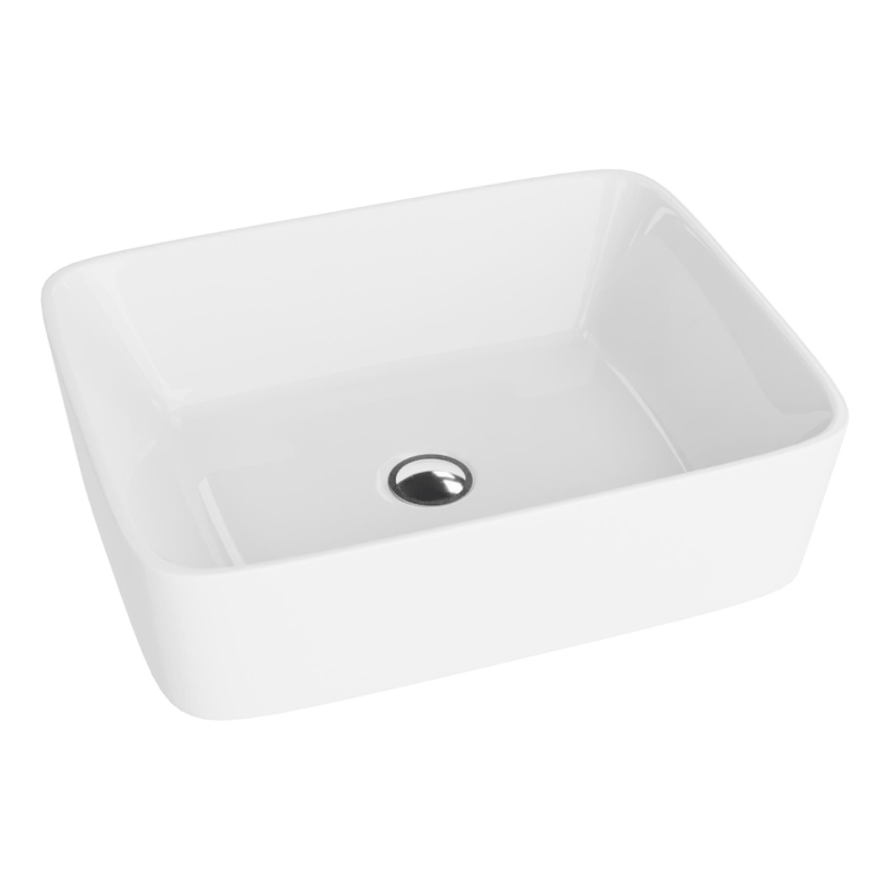 LaVita Luneza Grande Waschbecken 48x37 cm rechteckig Aufsatzwaschbecken weiß 5900378301592