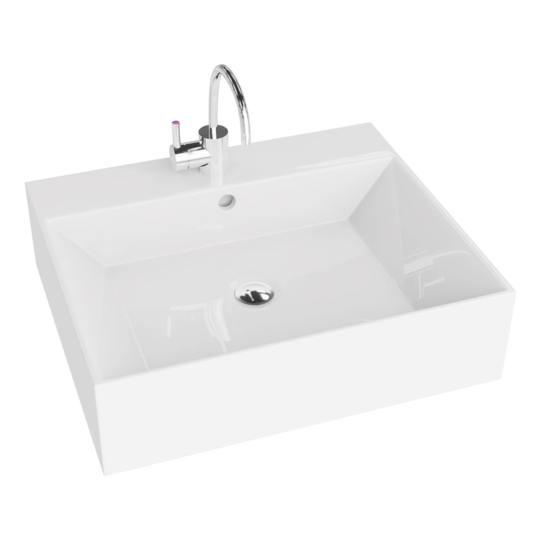 LaVita Vista Waschbecken 51x43 cm rechteckig Aufsatzwaschbecken weiß 5900378301554