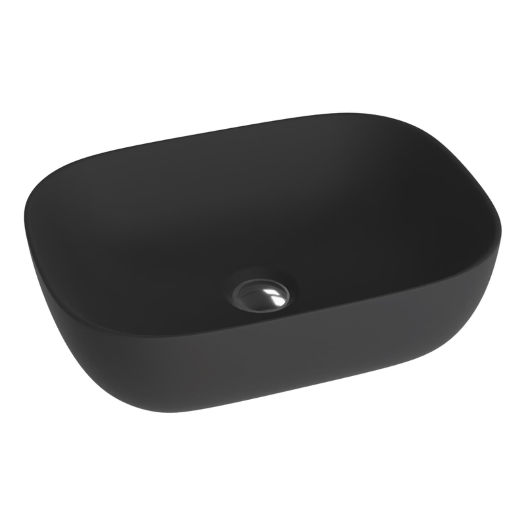 LaVita Costa Waschbecken 46x32.5 cm Aufsatzwaschbecken schwarz 5908211404660