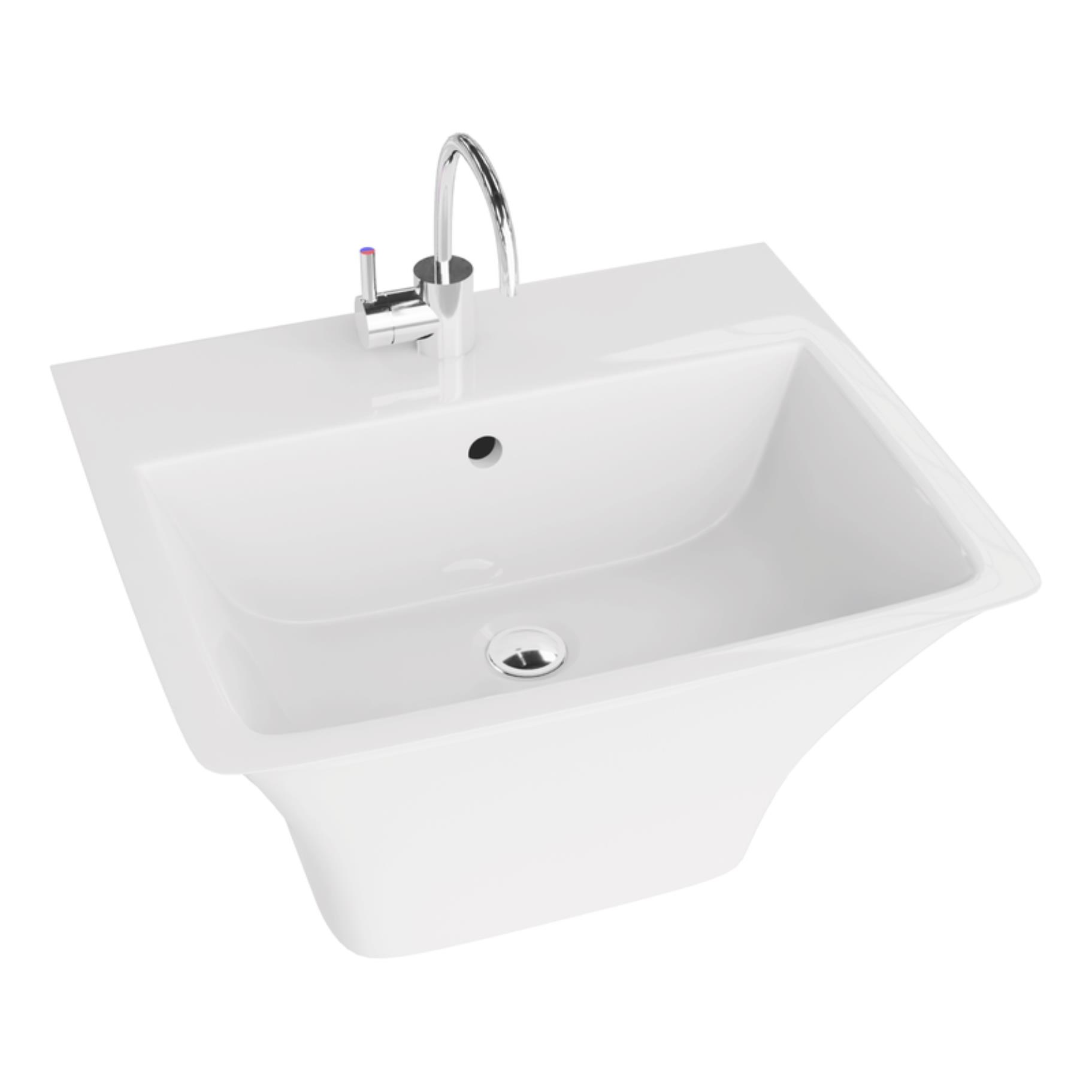 LaVita Ribera Waschbecken 53x44 cm quadratisch Klassisch weiß 5900378301653