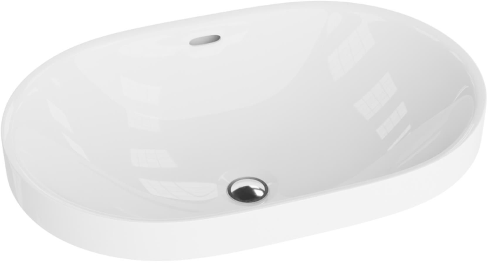 LaVita Puebla Waschbecken 60x39 cm oval Einbauwaschbecken weiß 5900378301677