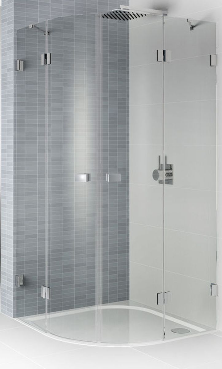 Riho Scandic Dusche 100x100 cm halbrund chrom Glanz/durchsichtiges Glas G001108120