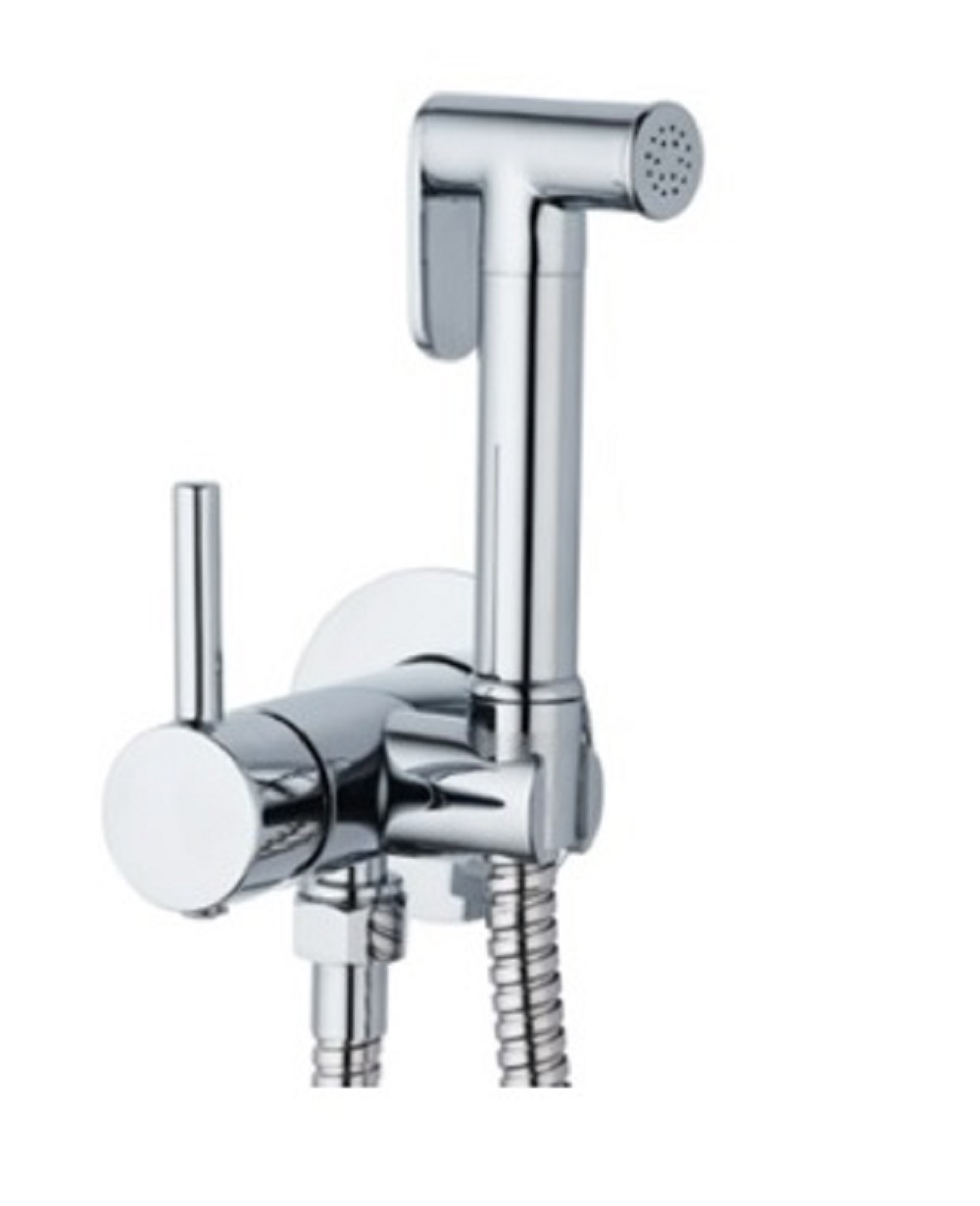 Invena bidetarmatur mit duschset Unterputz chrom BP-00-B01