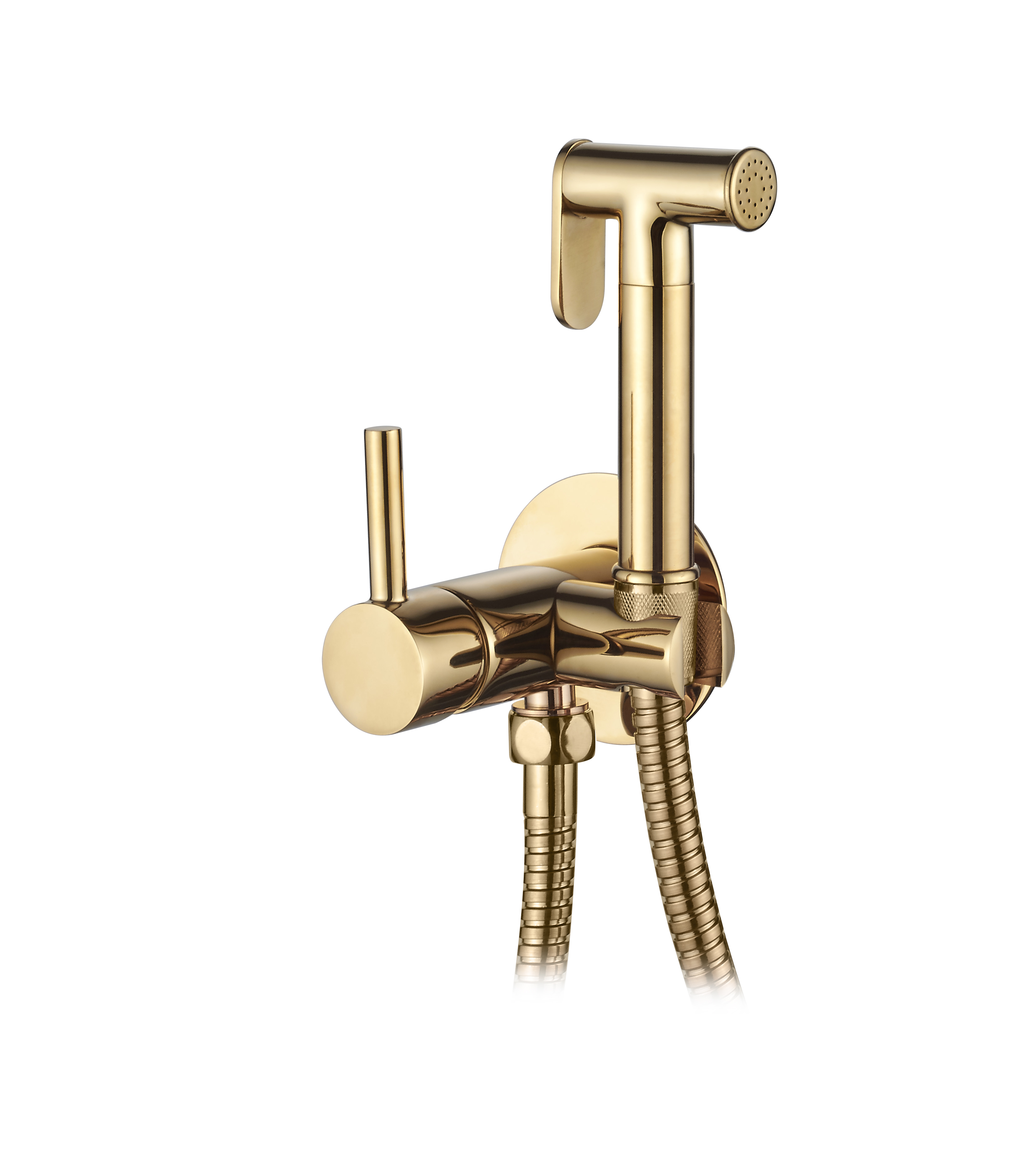 Invena bidetarmatur mit duschset Unterputz gold BP-00-B09