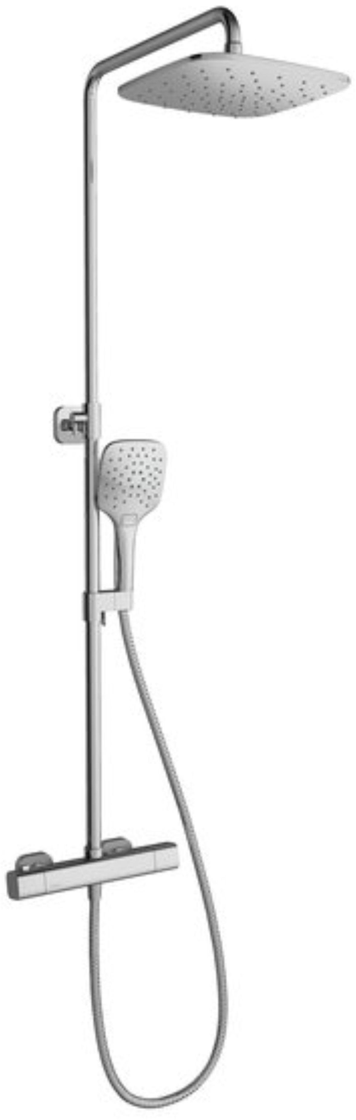 Ravak 10° Free Duschset Wandmontage mit Thermostat mit Regenbrause chrom X070141