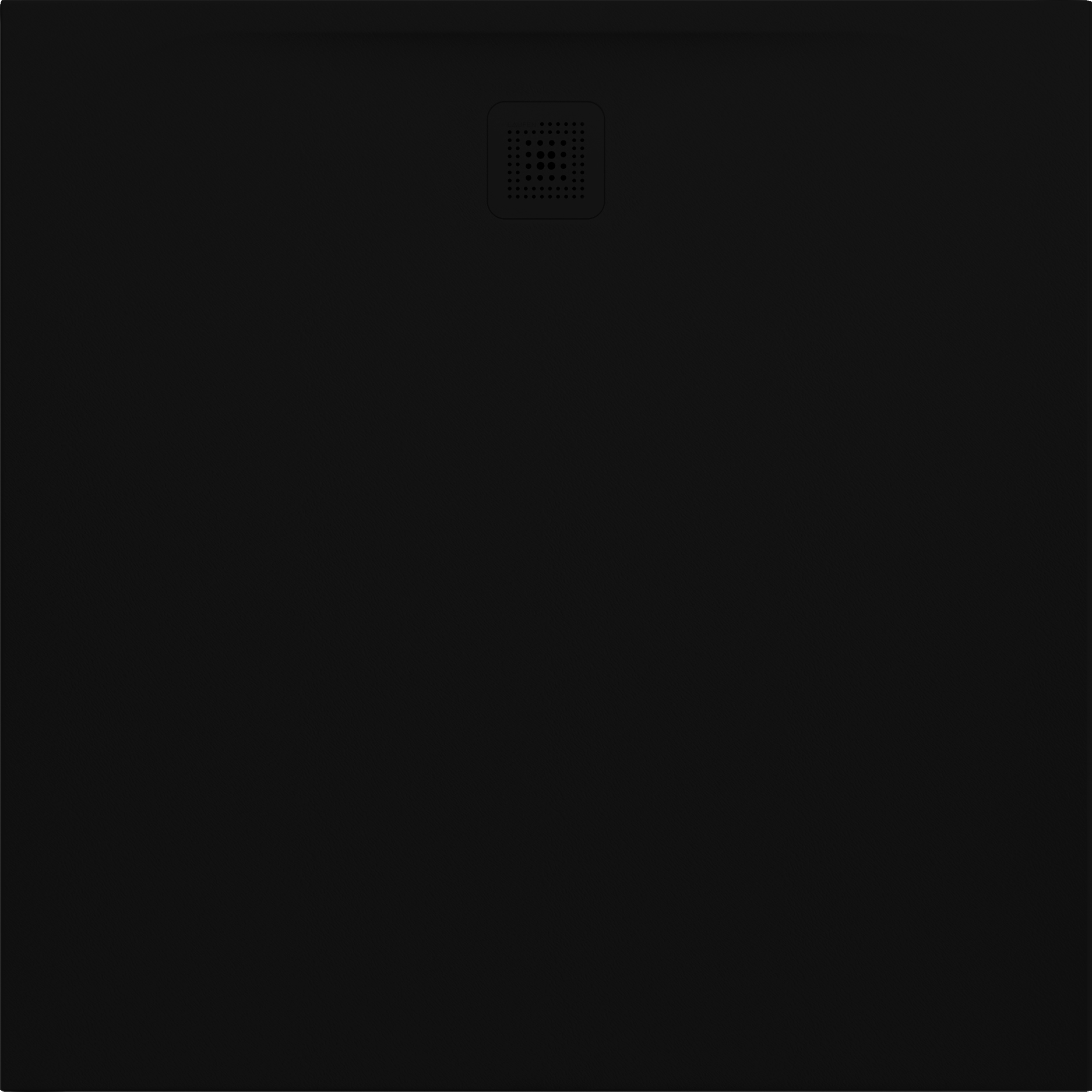 Laufen Pro Quadratische Duschwanne 120x120 cm schwarz H2119580800001