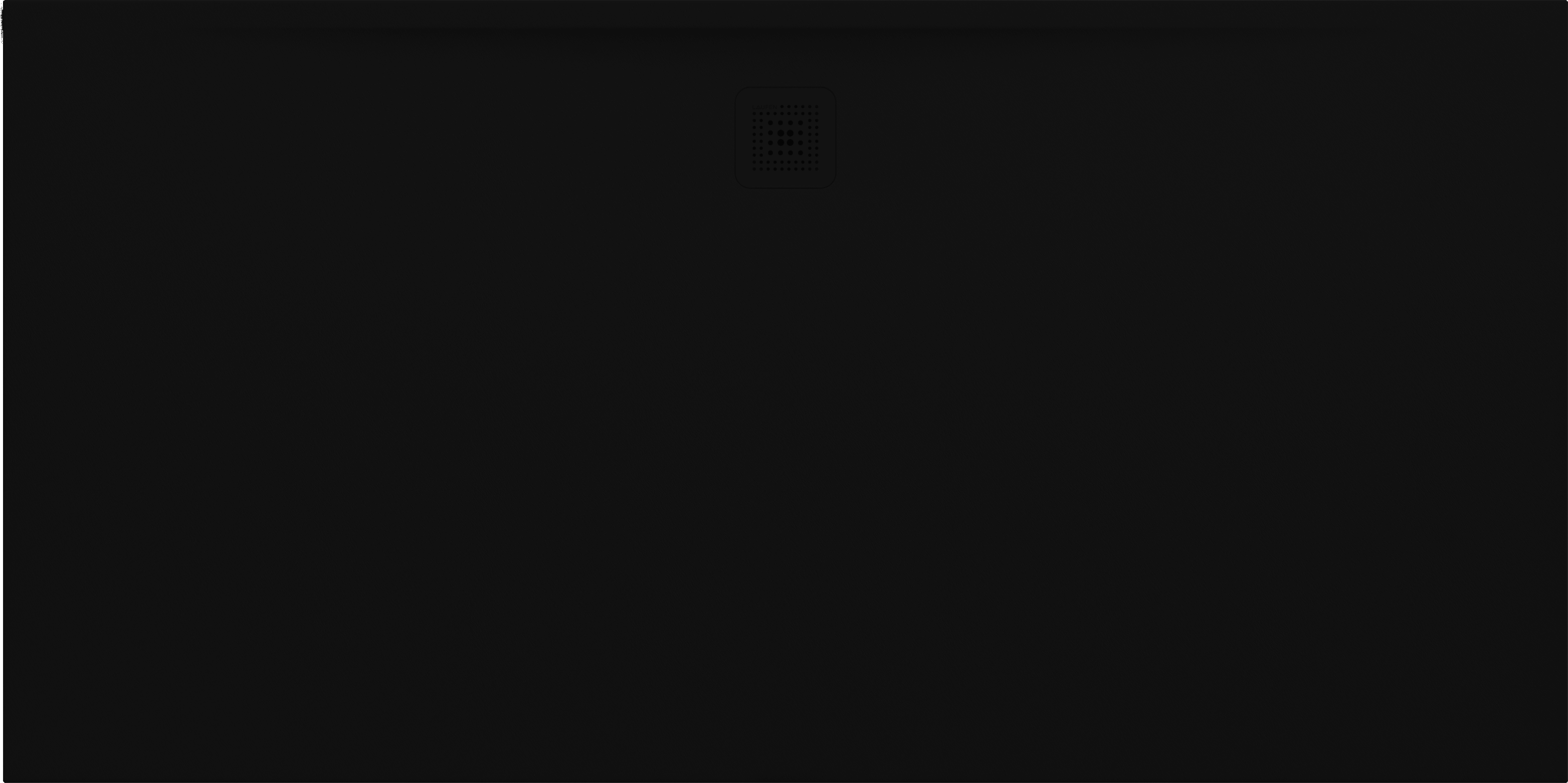 Laufen Pro Rechteckige Duschwanne 200x100 cm schwarz H2119570800001