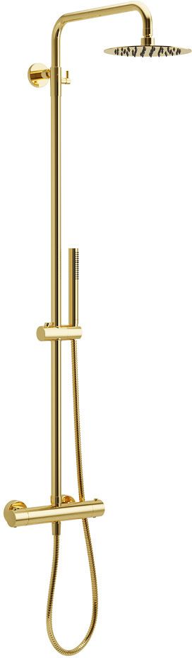 Actima Round Termo Duschset Wandmontage mit Thermostat mit Regenbrause gold ARAC.SY.107GL