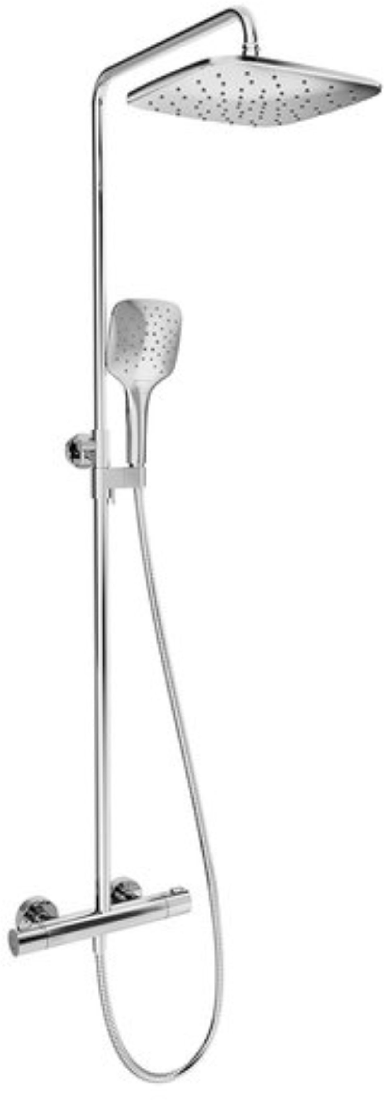 Ravak Termo Duschset Wandmontage mit Thermostat mit Regenbrause chrom X070164