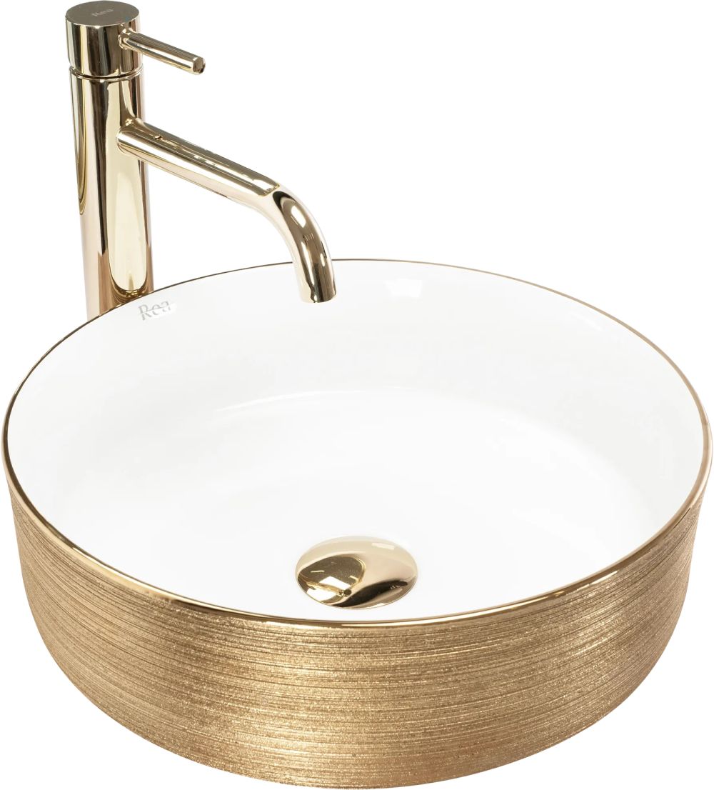 Rea Sami Waschbecken 36x36 cm rund Aufsatzwaschbecken REA-U6630
