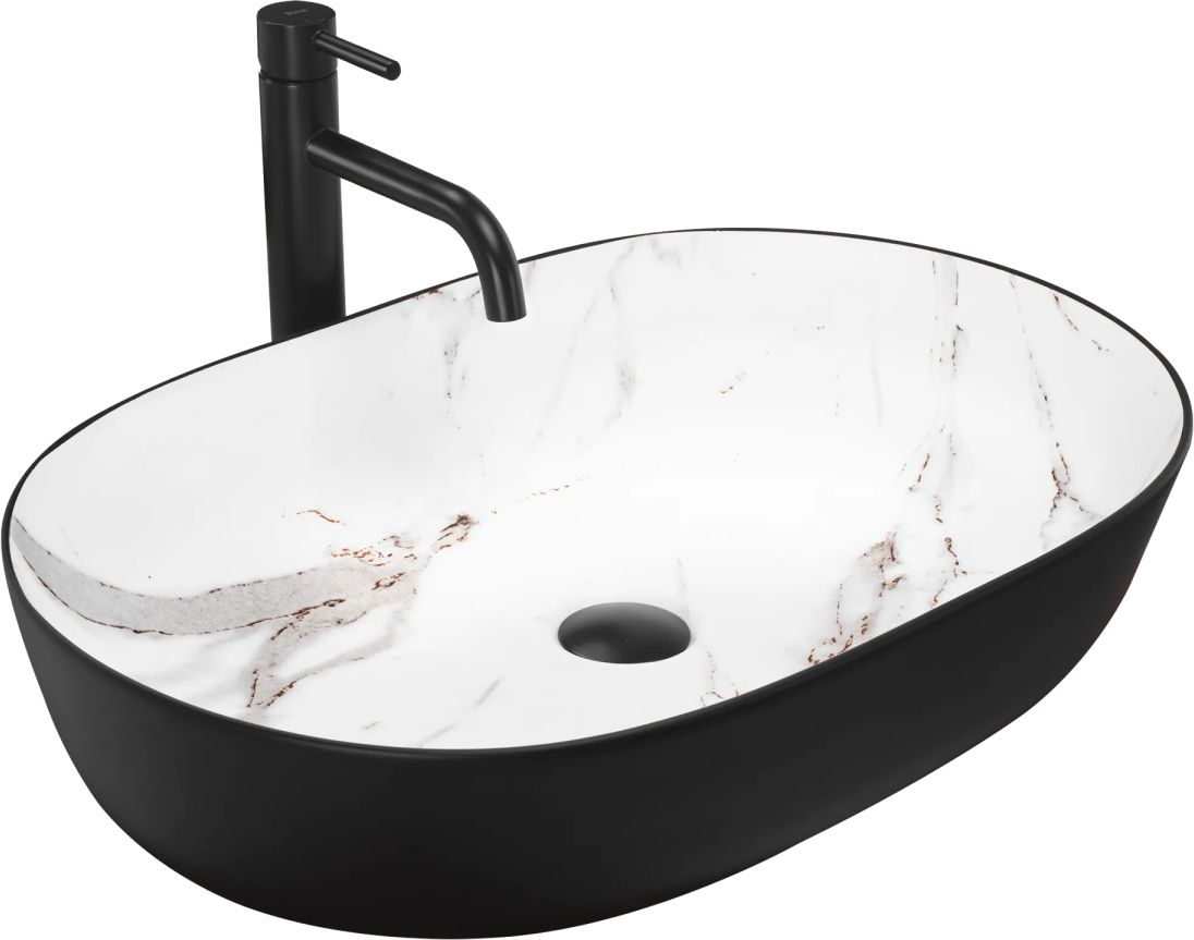 Rea Cleo Waschbecken 60.5x41 cm oval Aufsatzwaschbecken REA-U6625