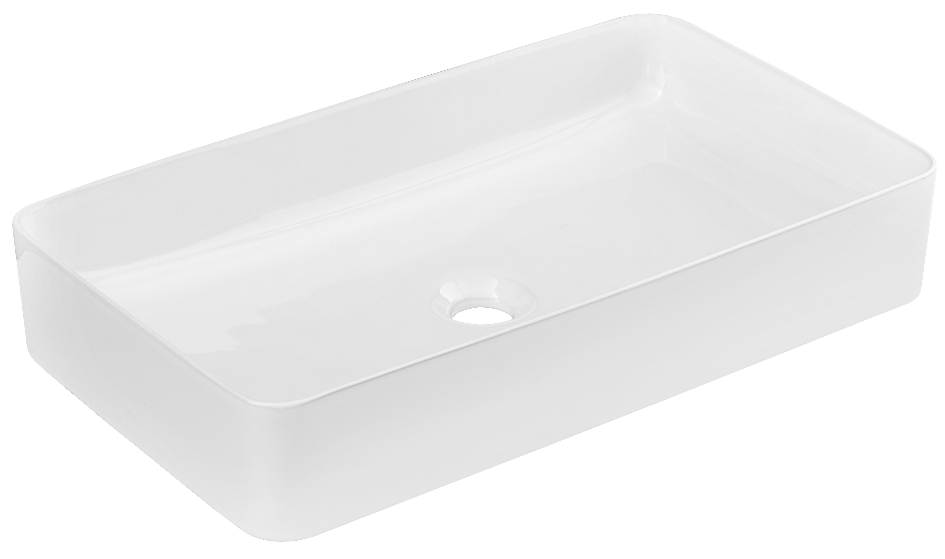 Comad Slim 2 Waschbecken 61x34 cm rechteckig Aufsatzwaschbecken weiß UM-6275SLIM60WHITEDP