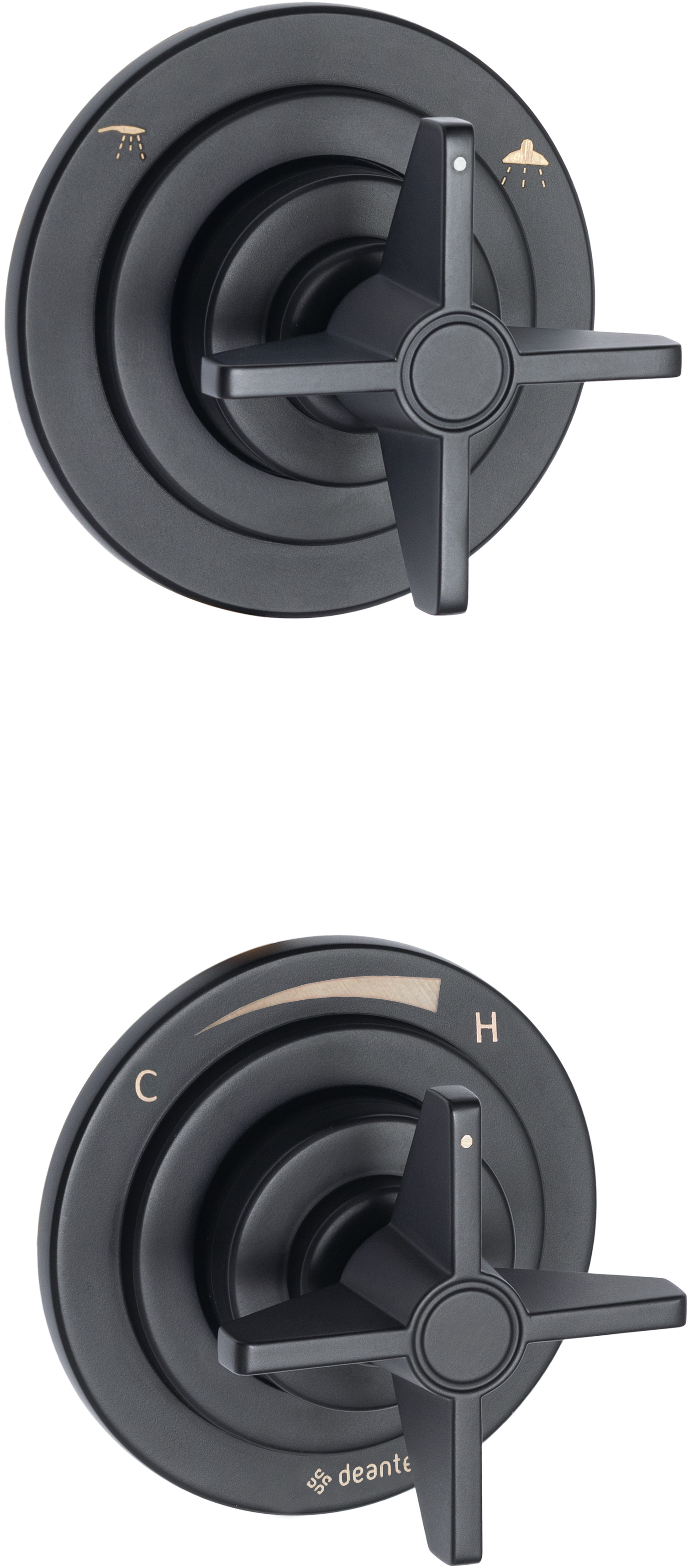 Deante Temisto Duschbatterie Unterputz schwarz BQTN44P