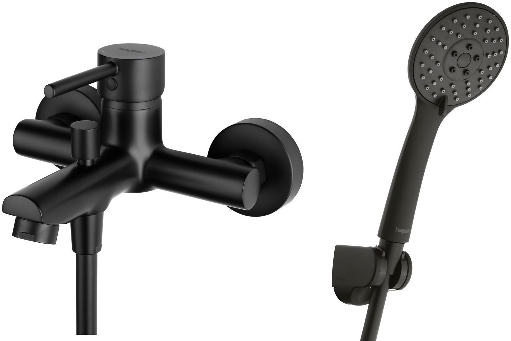Set Badewannen- und Duscharmatur Hagser Lisa HGR70000034, Hand dusche Hagser Lara HGR17000037, HGR31000037, HGR25000037