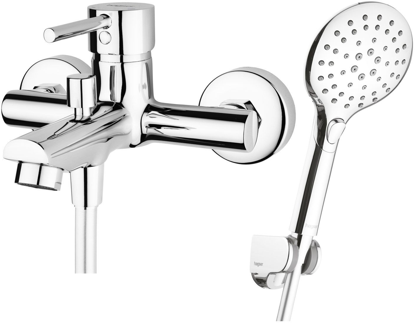 Set Badewannen- und Duscharmatur Hagser Lisa HGR10000034, Handbrause Hagser Andrea HGR40000037, HGR15000037, HGR90000037